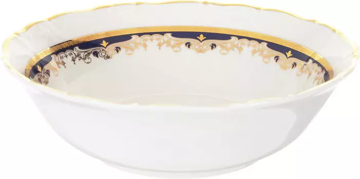 Салатник круглый Мария-Луиза. Синяя лилия (23 см)