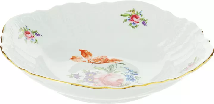 Салатник круглый Мейсенский букет (23 см)