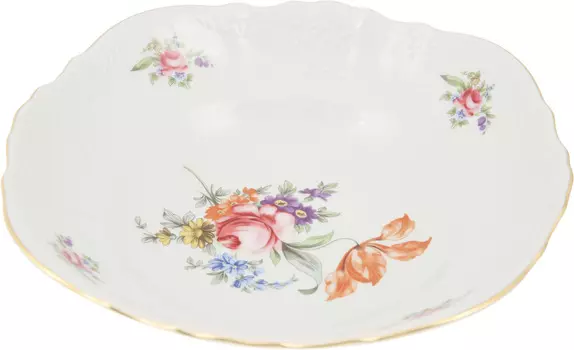 Салатник круглый Мейсенский букет (25 см)