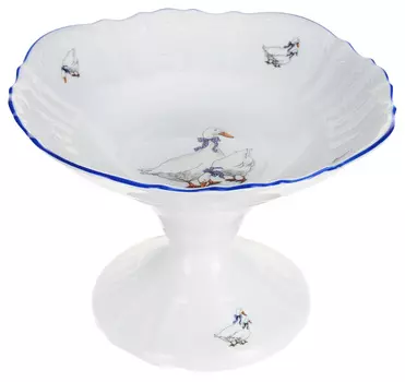 Салатник на ножке Гуси (25 см)