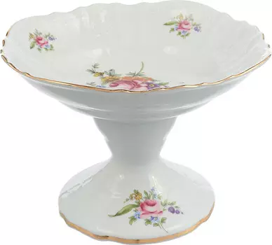 Салатник на ножке Мейсенский букет (25 см)