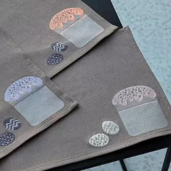 Салфетка Кулич цвет: кофейный, абрикосовый (30х43 см)