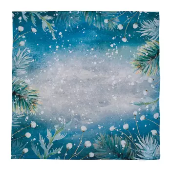 Салфетка Узоры на окне цвет: голубой (40х40 см - 2 шт)