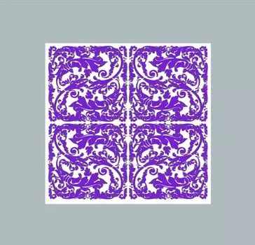 Салфетки Barocco Violet (43х43 см - 6 шт)