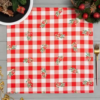 Салфетки Christmas red flowers (46х46 см - 4 шт)