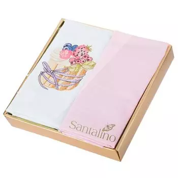 Салфетки Десерт-Савоярди Цвет: Светло-Голубой, Розовый (40х40 см - 2 шт)