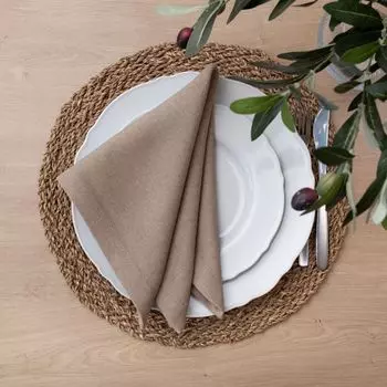 Салфетки Ибица цвет: бежевый (43х43 см - 4 шт)