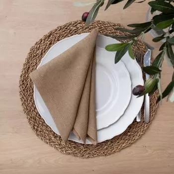 Салфетки Ибица цвет: горчичный (43х43 см - 4 шт)