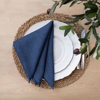 Салфетки Ибица цвет: синий (43х43 см - 4 шт)