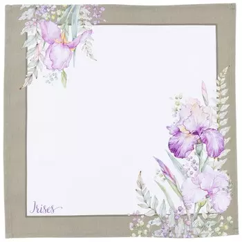 Салфетки Ирисы цвет: белый (40х40 см - 2 шт)