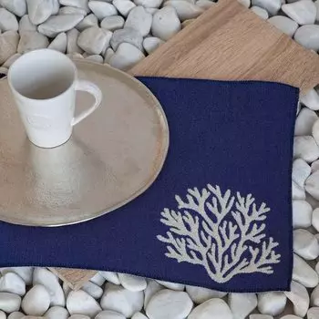 Салфетки Коралл цвет: синий (30х43 см - 2 шт)