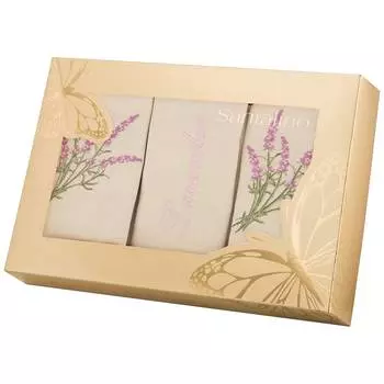 Салфетки Лаванда цвет: бежевый (40х40 см - 3 шт)