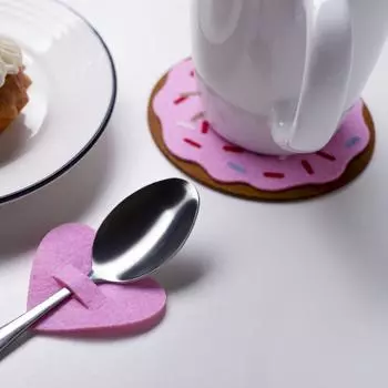 Салфетки Love цвет: розовый (5х5 см)