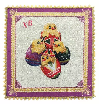 Салфетки Пасхальные Цыплята (35х35 см)