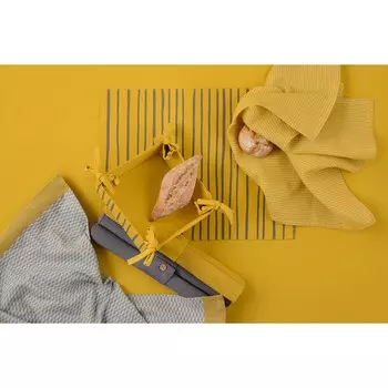 Салфетки Полоски цвет: горчичный (45х45 см)