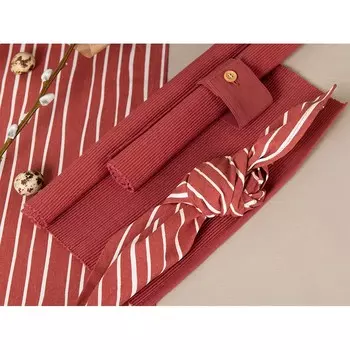 Салфетки Полоски цвет: красный (45х45 см)