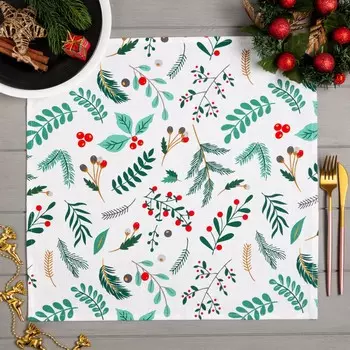 Салфетки Сhristmas leaves (46х46 см - 4 шт)