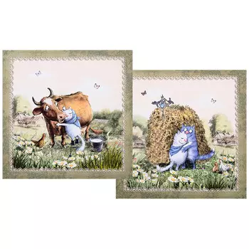 Салфетки Синие коты (40х40 см - 2 шт)