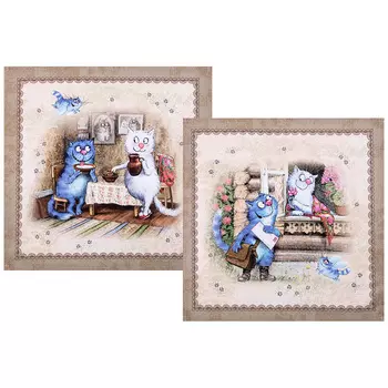 Салфетки Синие коты (40х40 см - 2 шт)
