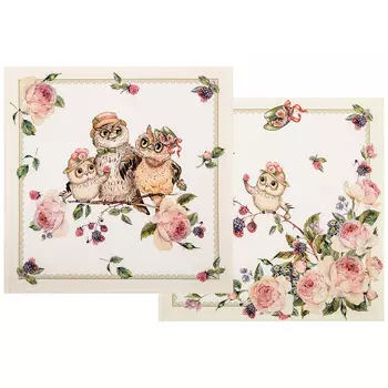 Салфетки Совушки (40х40 см - 2 шт)