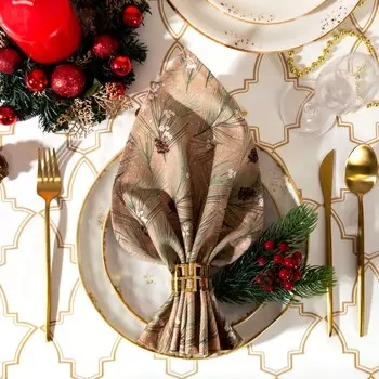 Салфетки Spruce branches цвет: мультиколор (46х46 см - 4 шт)