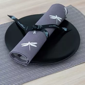 Салфетки Стрекоза цвет: свинцовый (32х43 см - 2 шт)