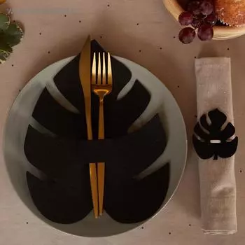 Салфетки Тропики цвет: черный (19х24 см)