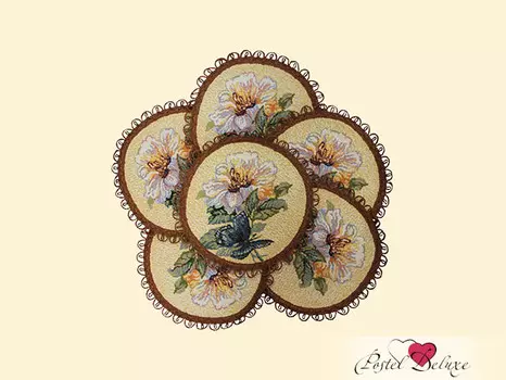 Салфетки Вальс Цветов (круглая 21 см -6 шт)