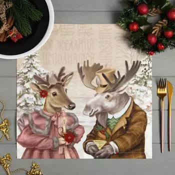 Салфетки Winter holidays (40х40 см - 4 шт)