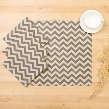Салфетки Зигзаг цвет: серый (40х40 см - 4 шт)