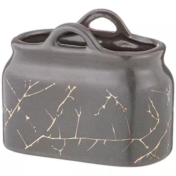 Салфетница Золотой мрамор (12х7х10 см)