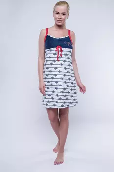 Сарафан Chloe Цвет: Белый, Тёмно-Синий (50)