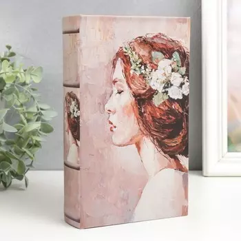 Сейф-книга Профиль девушки с цветами в волосах (5х13х21 см)