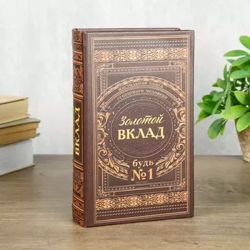 Сейф-книга Золотой вклад (5х13х21 см)