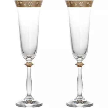 Набор бокалов для шампанского Новогодний (190 мл - 2 шт)
