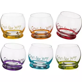 Набор стаканов Crazy New Year (390 мл - 6 шт)