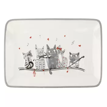 Блюдо Кошачья Симфония (2х18х26 см)