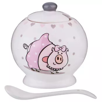 Сахарница с ложкой Модница (10х10х11 см)