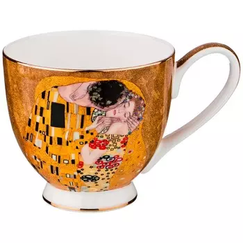 Кружка Поцелуй (Г.Климт) цвет: золотой (500 мл)