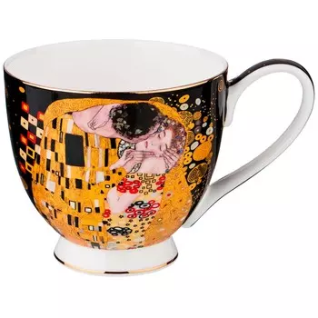 Кружка Поцелуй (Г.Климт) цвет: черный (500 мл)