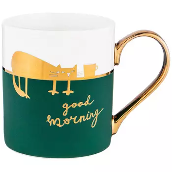 Кружка Доброе утро цвет: зеленый (370 мл)