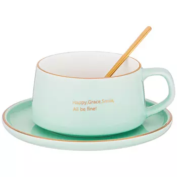 Чайная пара с ложкой Graceful (240 мл)