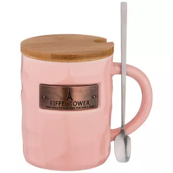 Кружка Break time цвет: розовый (375 мл)