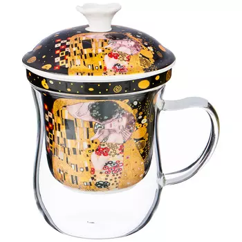 Кружка Поцелуй (Г.Климт) цвет: черный (400 мл)