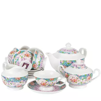 Чайный сервиз Цветочные Кружева (15 предметов)