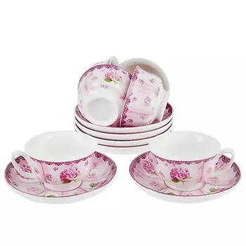 Кофейный набор Розовая Гортензия (80 мл - 12 предметов)