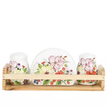 Набор для специй с салфетницей Summer (8х10х24 см)