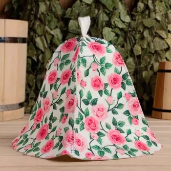 Шапка для бани Розочки (23 см)