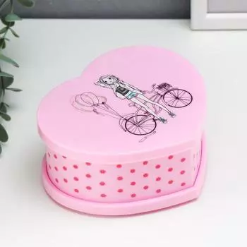 Шкатулка Девушка с велосипедом (6х15х12 см)
