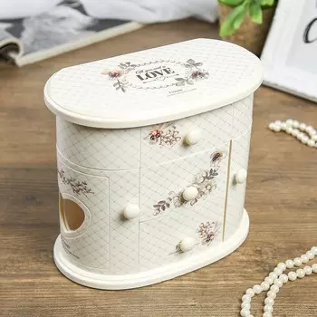 Шкатулка Комод с цветами (20х11х18 см)